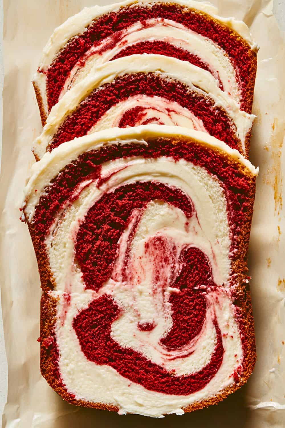 Easy Moist & Fluffy Red Velvet Marble Pound Cake Recipe