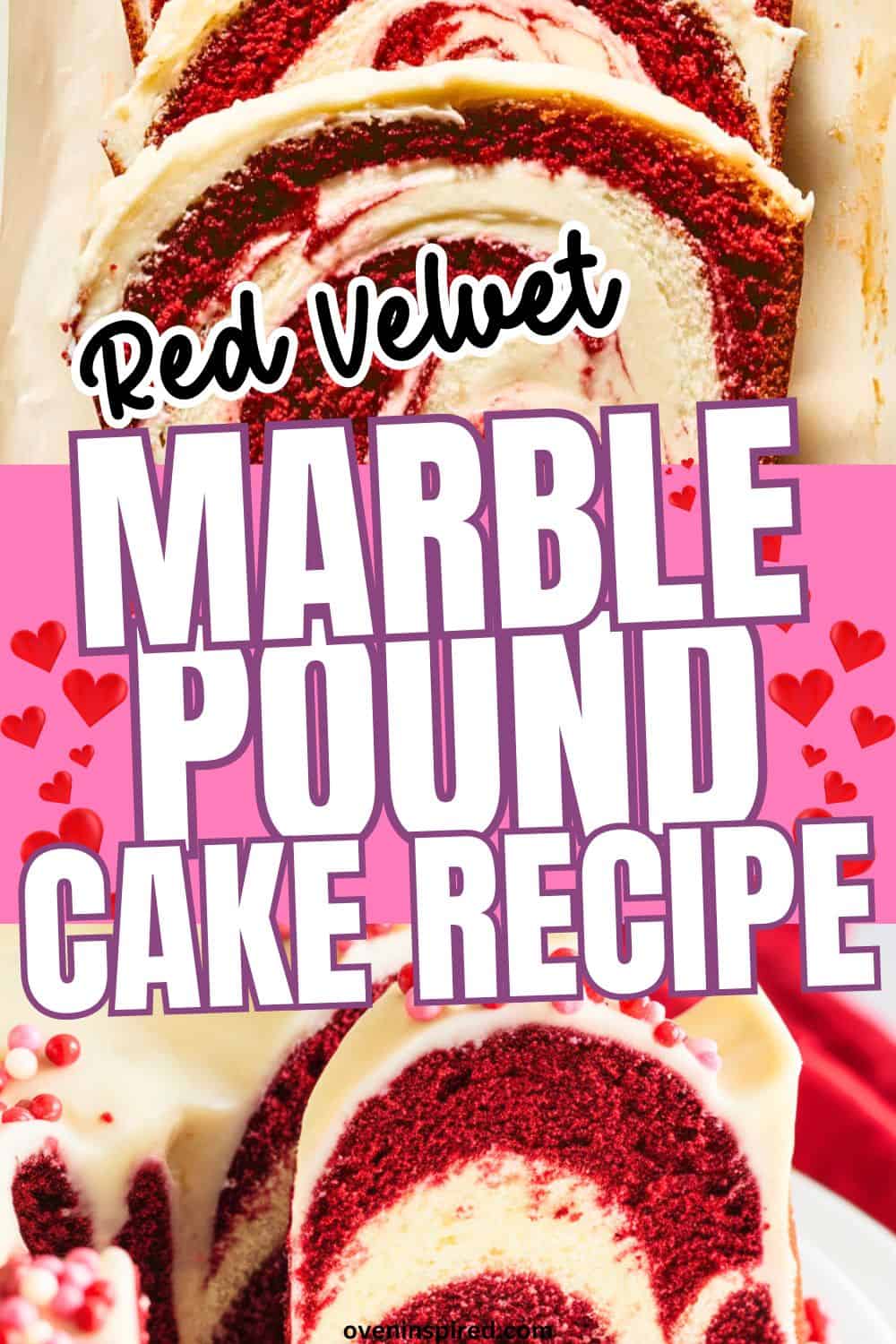Easy Moist & Fluffy Red Velvet Marble Pound Cake Recipe
