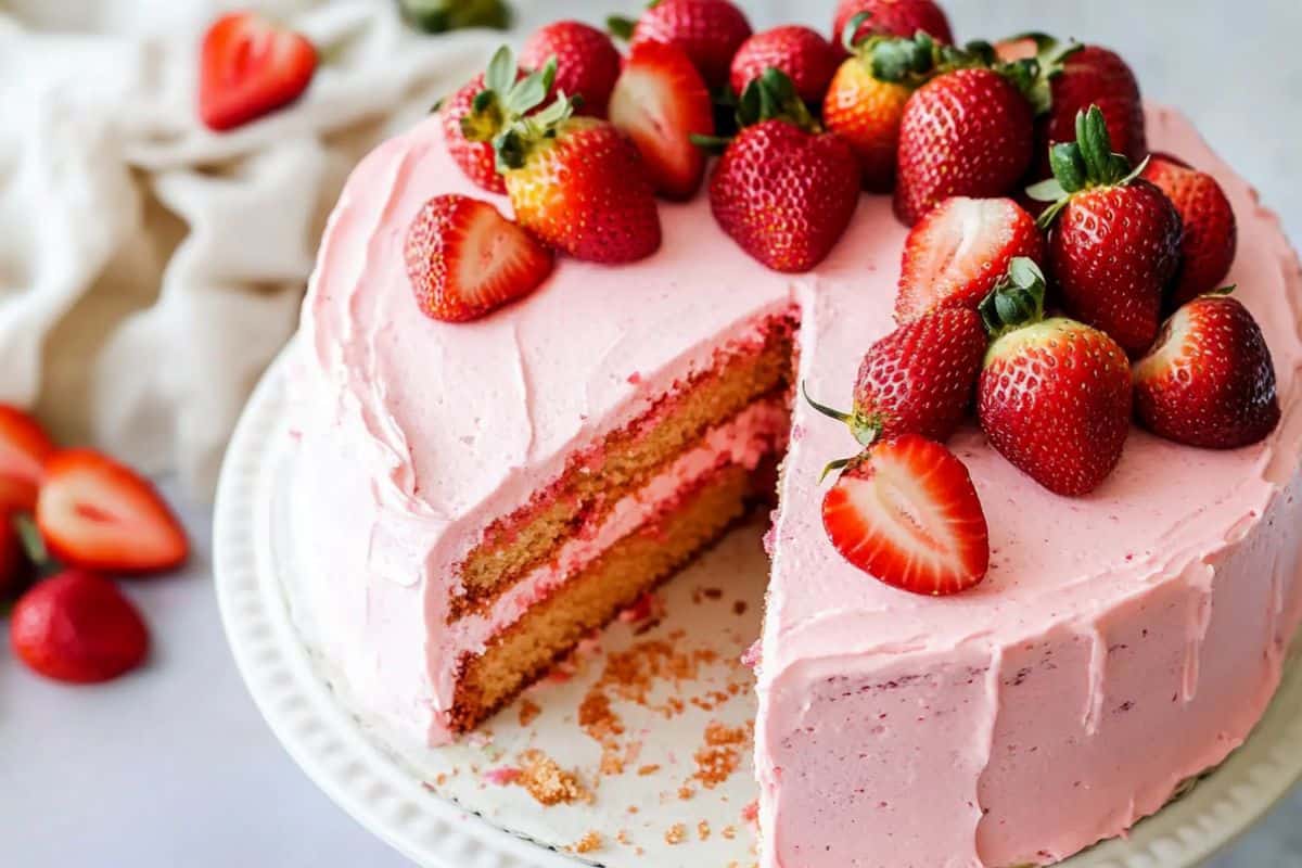 Best Homemade Strawberry Cake