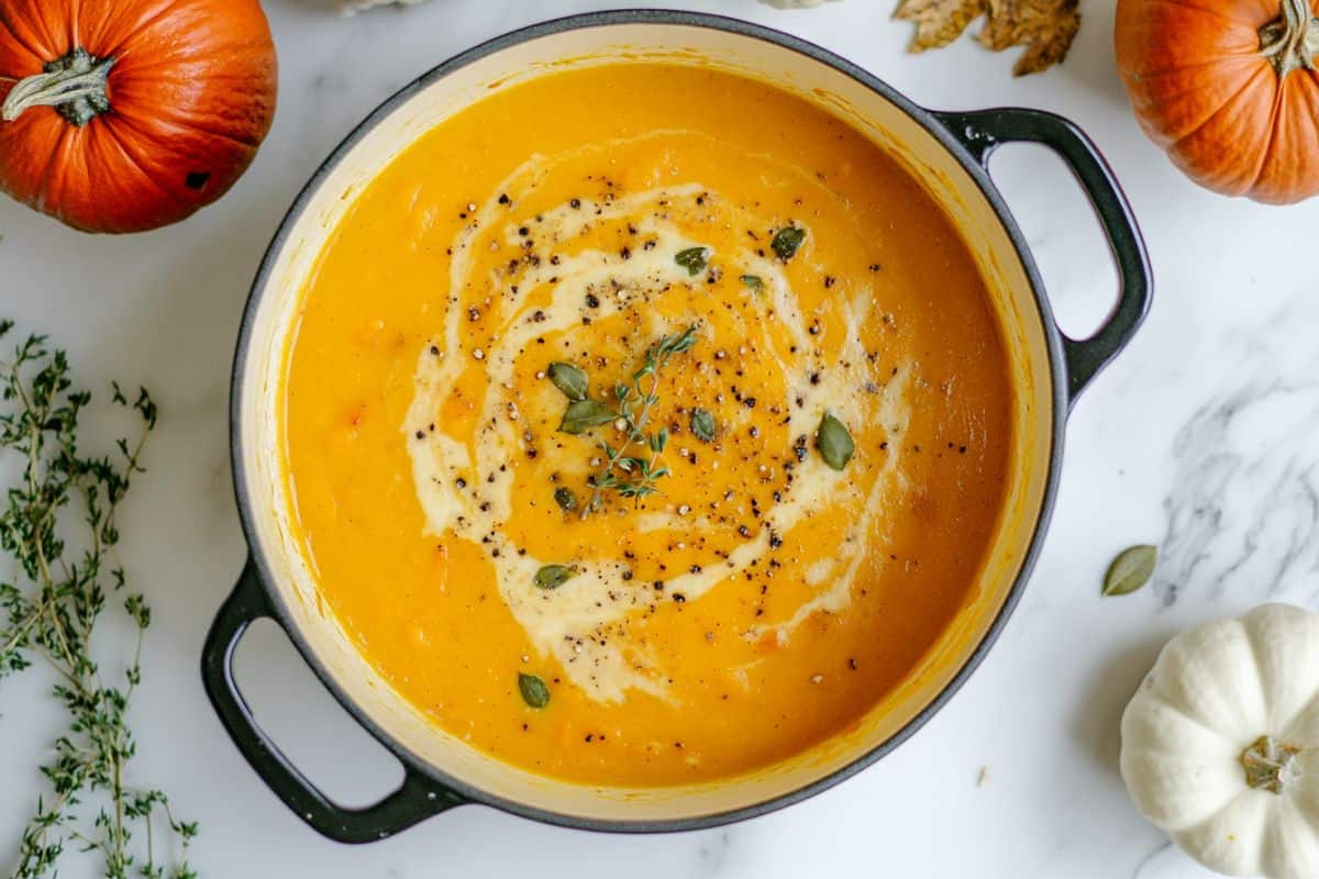 Pumpkin Soup With Simple Ingredients
