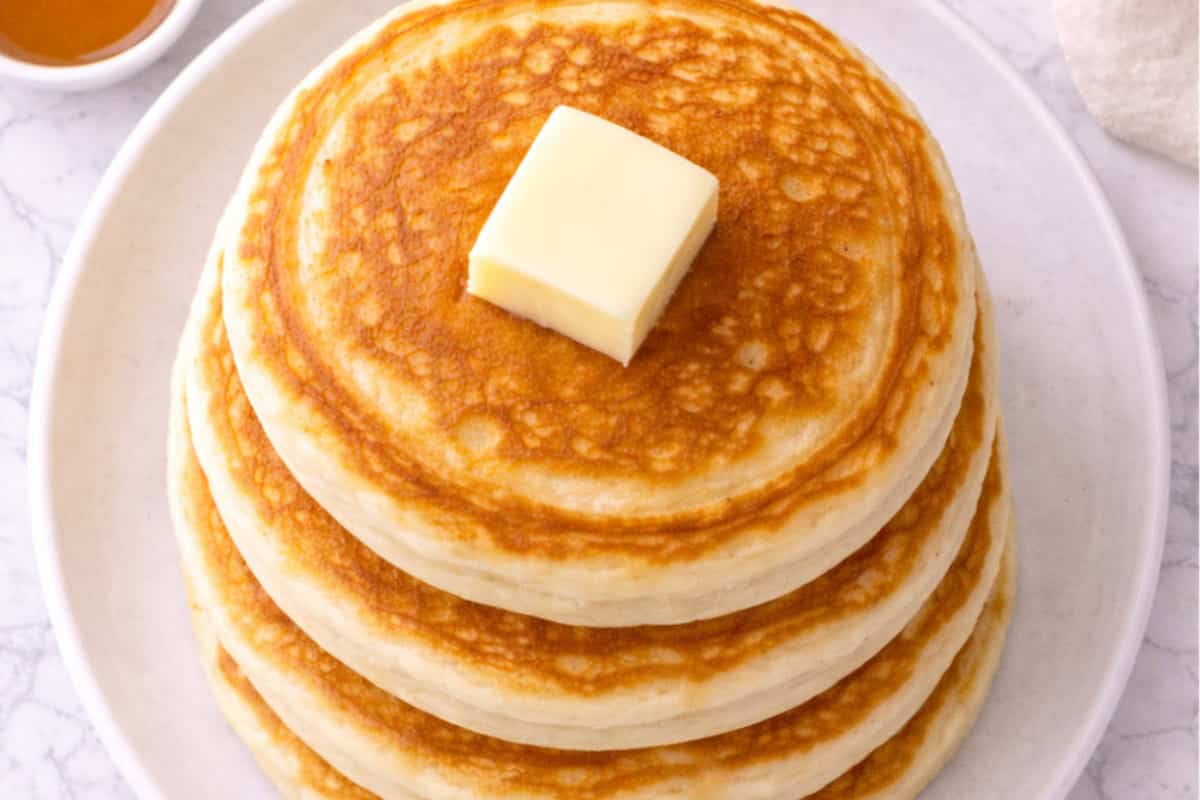 Soft Fluffy Pancakes from Scratch