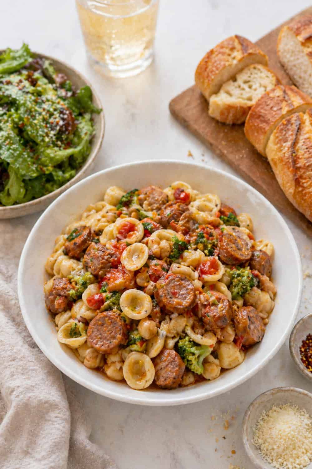 Sausage & Chickpea Garden Pasta